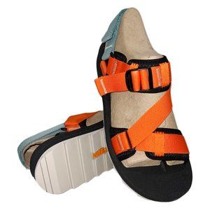 NWT MERRELL MSRP $84.99 MEN BLACK EXUBERANCE ORANGE ALPINE STRAP SANDALS SIZE 13